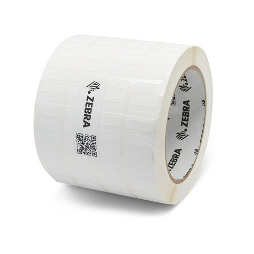 Étiquettes 10023152 - Zebra 0.8" x 0.3" (20.3 mm x 7.6 mm) Z-Ultimate 4000T Label (Roll, Case) – Core 3" – Thermal Transfer – 10000 LABELS PER ROLL