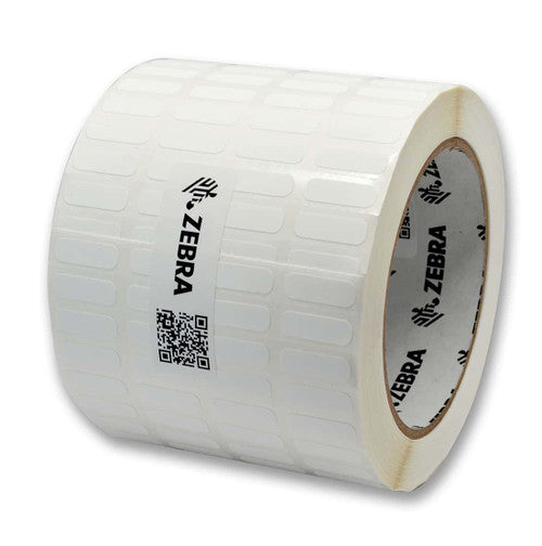 Étiquettes 10023029 - Zebra 0.5" x 0.3" (12.7 mm x 7.6 mm) Z-Supreme 2000T Label (Roll, Case) – Core 3" – Thermal Transfer – 10000 LABELS PER ROLL