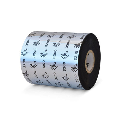 Ruban Zebra – 03200BK08945-EA – Zebra 3.5" × 1,476' 3200 Ruban cire-résine (Caisse)