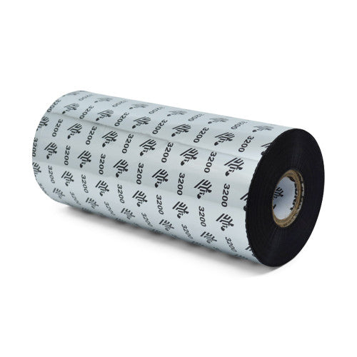 Ruban Zebra – 03200BK17445-EA – Zebra 6.85" × 1,476' 3200 Ruban cire-résine (Caisse)
