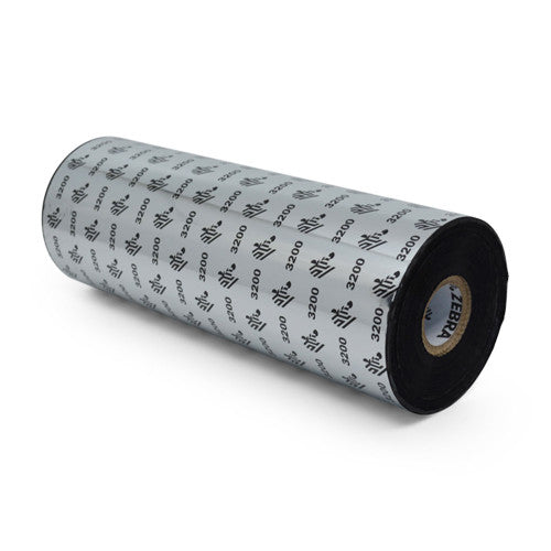 Ruban Zebra – 03200BK22045-EA – Zebra 8.66" × 1,476' 3200 Ruban cire-résine (Caisse)