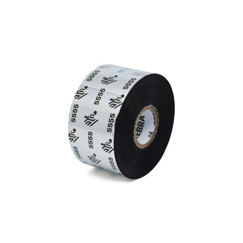 Ruban Zebra – 05555BK04045 – Zebra 1.57" × 1,476' 5555 Ruban cire-résine (Caisse)