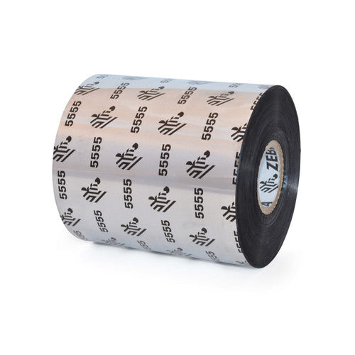 Ruban Zebra – 05555BK08345 – Zebra 3.27" × 1,476' 5555 Ruban cire-résine (Caisse)