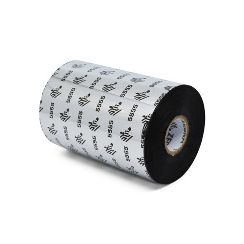 Ruban Zebra – 05555BK11045 – Zebra 4.33" × 1,476' 5555 Ruban cire-résine (Caisse)