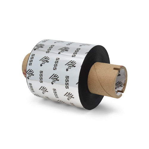 Ruban Zebra – 05555GT06430-EA – Zebra 2.52" × 984' 5555 Ruban cire-résine (Caisse)