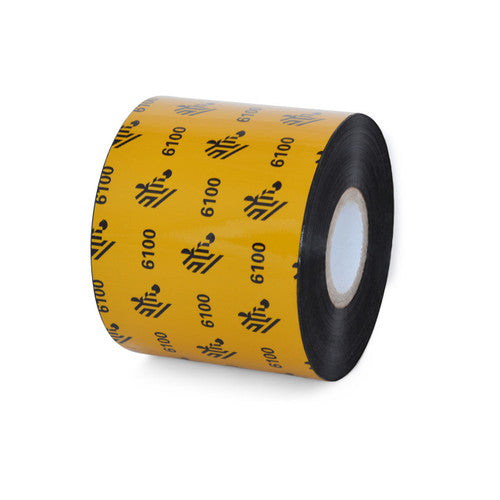 Ruban Zebra – 06100BK06045 – Zebra 2.36" × 1,476' 6100 Ruban cire-résine (Caisse)