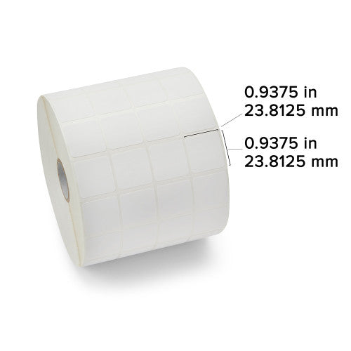 Étiquettes Zebra 0.94" x 0.9375" Polyester Label – 1" Core – 10 Labels/Roll