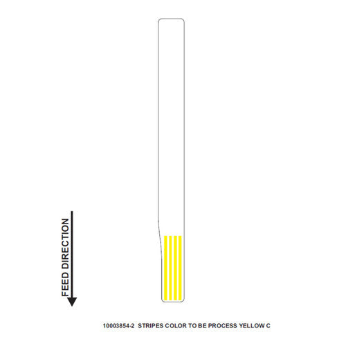 Étiquettes 10003854-2 - Étiquette thermique directe Zebra 1" x 11" (25.4 mm x 279.4 mm) Z-Perform 2000D - Noyau 3 - 450 étiquettes/rouleau - 6 rouleaux par caisse