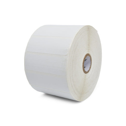 Étiquettes 10009528 - Étiquette à transfert thermique Zebra 3" x 1" (76.2 mm x 25.4 mm) Z-Select 4000T - Noyau 1 - 2580 étiquettes/rouleaux - 6 rouleaux par caisse