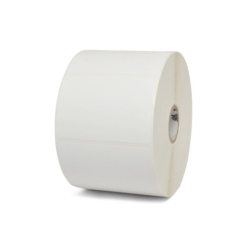 Étiquettes 10009529 - Étiquette à transfert thermique Zebra 3" x 2" (76.2 mm x 50.8 mm) Z-Select 4000T - Noyau 1 - 1370 étiquettes/rouleaux - 6 rouleaux par caisse