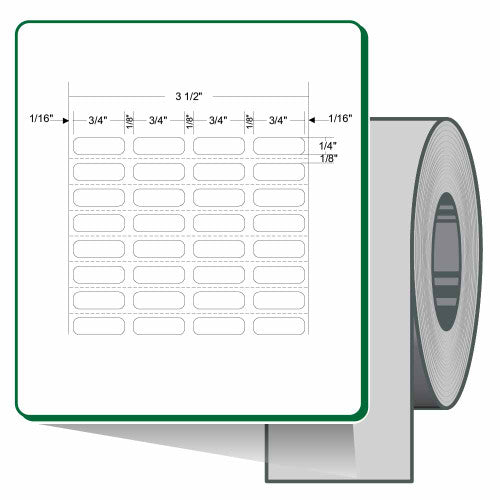 Étiquettes 10021221 - Zebra 0.75" x 0.25" Z-Ultimate 4000T Label (Silver) (Case) Label – 10 Labels/Roll – Case