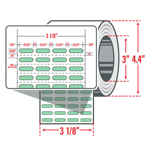 Étiquettes 10023311 - Étiquette à transfert thermique Zebra 0.66" x 0.2" (16.8 mm x 5.1 mm) Z-Supreme 4000T - Noyau 3 - 10000 étiquettes/rouleaux - 1 rouleaux par caisse