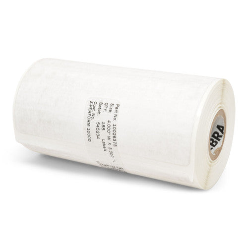 Étiquettes 10026373-EA - Étiquette à transfert thermique Zebra 4" x 3" (101.6 mm x 76.2 mm) Z-Perform 1000D - Noyau 0.75 - 155 étiquettes/rouleaux - 36 rouleaux par caisse