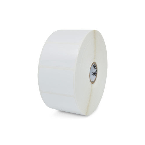 Étiquettes 18940-EA - Étiquette à transfert thermique Zebra 2" x 1.25" (50.8 mm x 31.8 mm) Z-Ultimate 3000T - Noyau 1 - 2070 étiquettes/rouleaux - 8 rouleaux par caisse