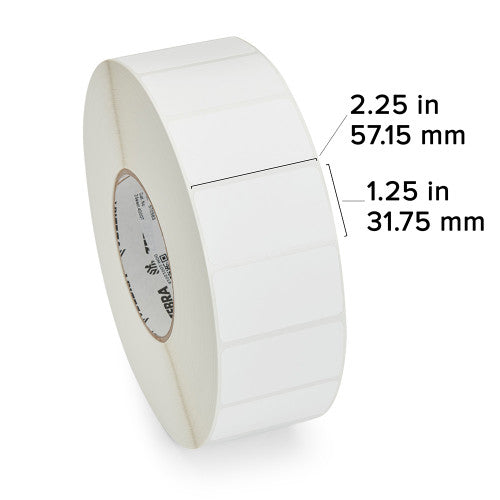 800622-125-EA - Zebra 2.25" x 1.25" Z-Select 4000T étiquette (rouleau)