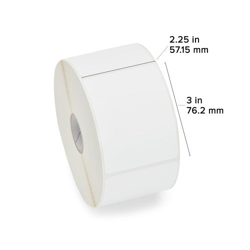 Étiquettes 10009526 - Zebra 2.25" x 3" Z-Select 4000T Label (Case) Label – 930 Labels/Roll – Case