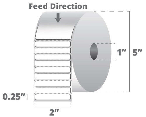 Étiquettes 10023033 - Zebra 2" x 0.25" Z-Ultimate 2000T Label (Case) Label – Case