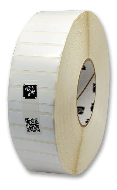 Étiquettes 10011700 - Zebra 2.5" x 0.5" (63.5 mm x 12.7 mm) Z-Ultimate 3000T Label (Roll, Case) – Core 3" – Thermal Transfer – 10020 LABELS PER ROLL