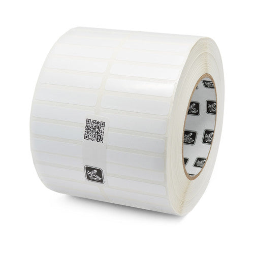 Étiquettes 10023206 - Zebra 1.3" x 0.3" (33.0 mm x 7.6 mm) Z-Supreme 2000T Label (Roll, Case) – Core 3" – Thermal Transfer – 10000 LABELS PER ROLL