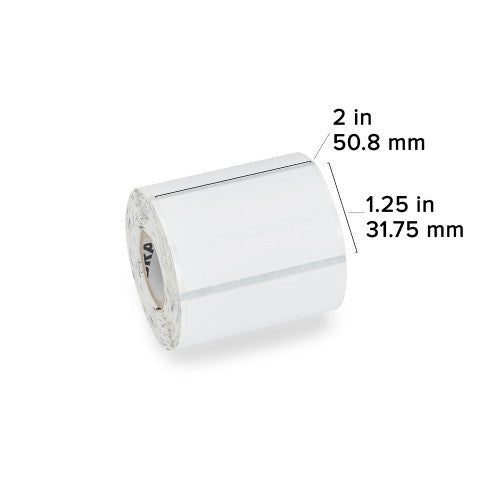 Étiquettes Zebra 2" x 1.25" Paper Label – 0.75" Core – 280 Labels/Roll