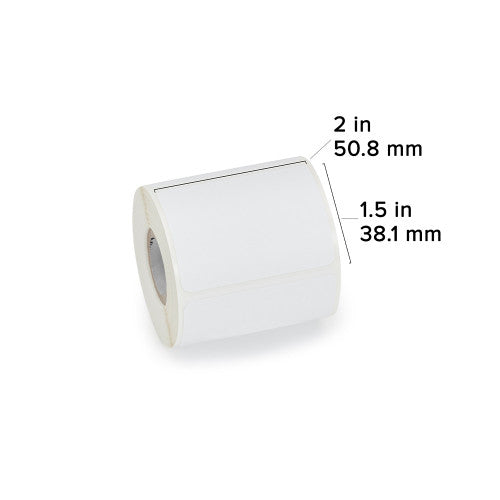 Étiquettes 10015773 - Zebra 2" x 1.5" Paper Label – 0.75" Core – 280 Labels/Roll – Roll