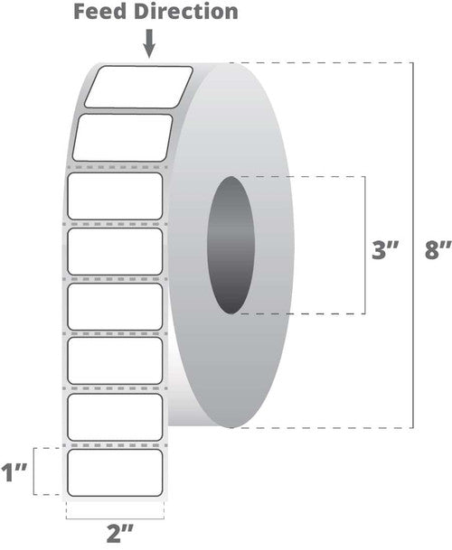 10023045 - Zebra 2" x 1" Z-Ultimate 4000T étiquette (Transparent) (boîte)