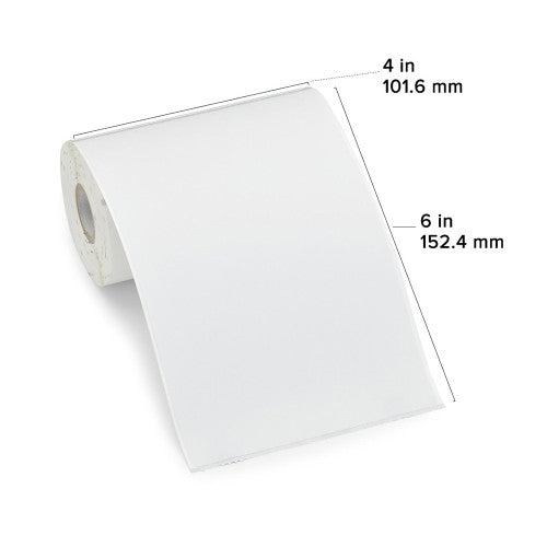 Étiquettes 10008424 - Étiquette à transfert thermique Zebra 4" x 6" (101.6 mm x 152.4 mm) Z-Perform 2000T - Noyau 0.75 - 80 étiquettes/rouleaux - 36 rouleaux par caisse
