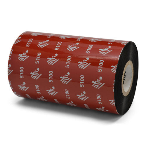 Ruban Zebra – 05100BK11045-EA – Zebra 4.33" × 1,476' 5100 Ruban résine (Caisse)