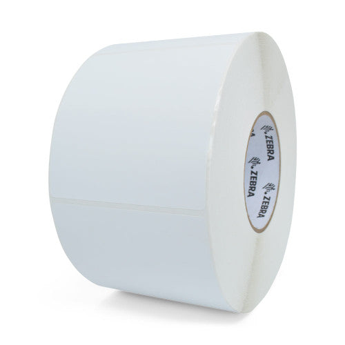 Étiquettes 72292 - Zebra 4" x 4" (101.6 mm x 101.6 mm) Z-Select 4000T Label (Roll, Case) – Core 3" – Thermal Transfer – 1410 LABELS PER ROLL
